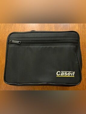 Vintage Case It Audio Cassette Storage Zip Carry Bag Holds 24 Tapes Handle